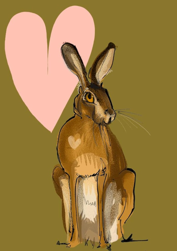 VALCOMP Valentine /Anniversary/Thank you / Birthday/ Cute created by Higgledy Ink Illustration