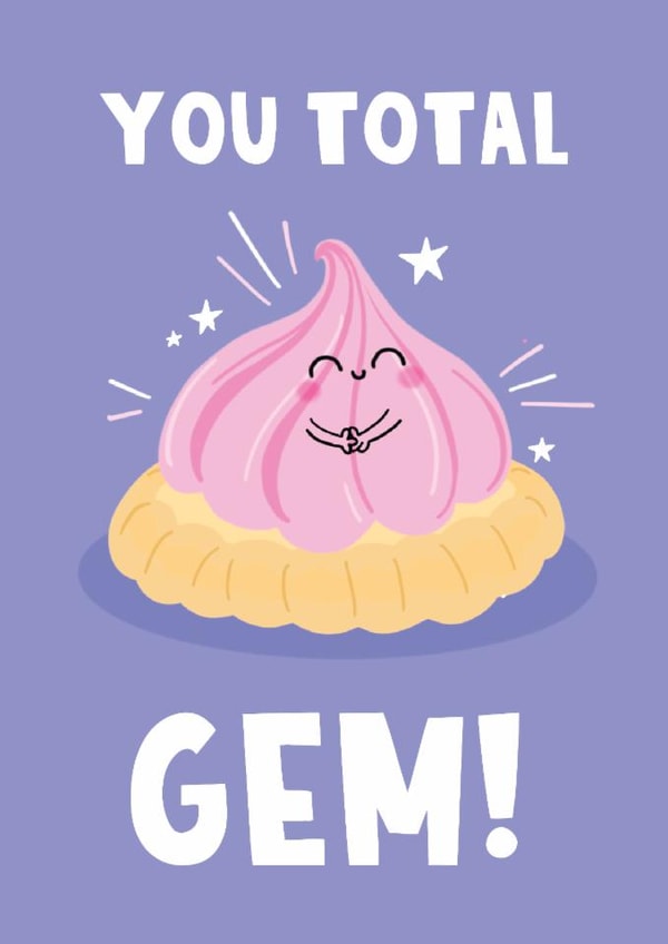 Cute Thank You Card - You Total Gem - Iced Gem created by Lucy Maggie Designs