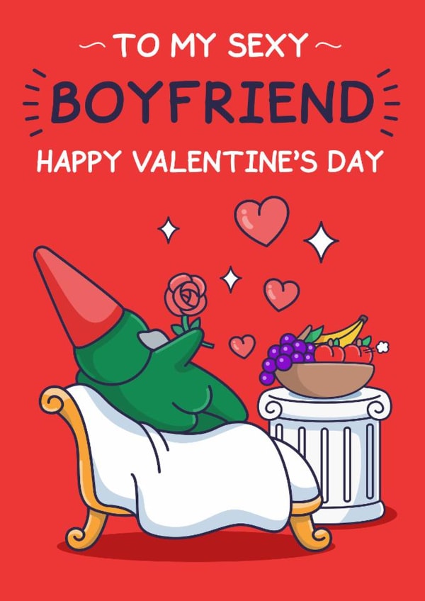 Funny Valentine’s Day Card - For Boyfriend - Sexy Bum created by Cheeky Legends