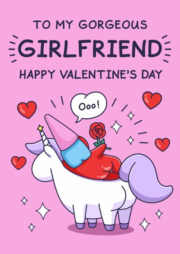 Funny Valentine’s Day Card - For Girlfriend - Sexy Bum created by Cheeky Legends