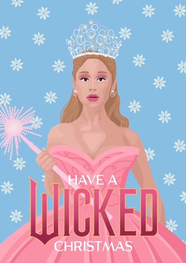 Pretty Christmas Card - Wicked - Glinda created by Pink Peach Cards
