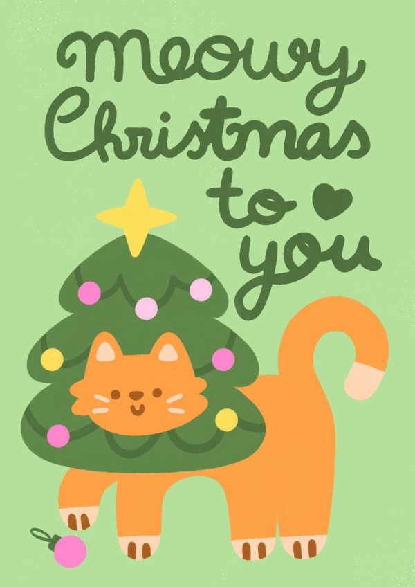 Cute Christmas Card - Cat Card created by Gema Melgar