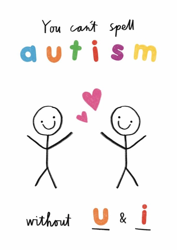 Cute Valentine's Day/Anniversary Card - Can't Spell Autistic - Gay ...