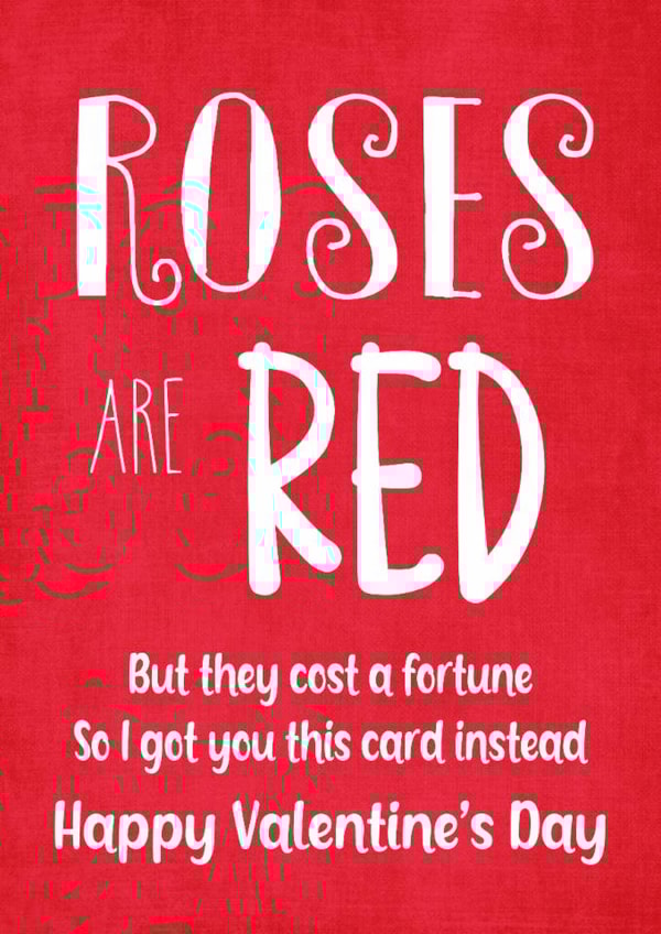 A Funny Card for your Valentine when you are Frugal but still full of Love created by Louise Potton Designs