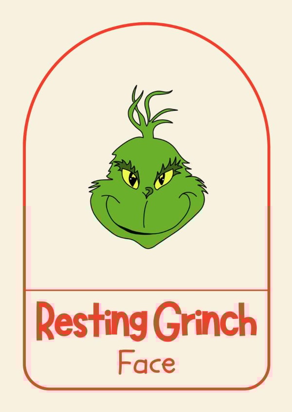 Christmas, funny, grinch, bah humbug, grumpy, silly created by Hannah Welch