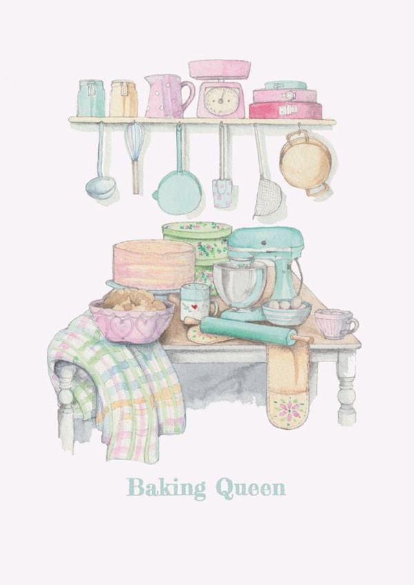 Birthday, Mother's Day, Thank you or Just to Say Baking Card for Mum or Friends created by Crumble and Core