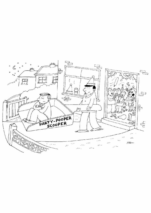 Funny Birthday Card - Party Pooper Scooper created by Punch Limited