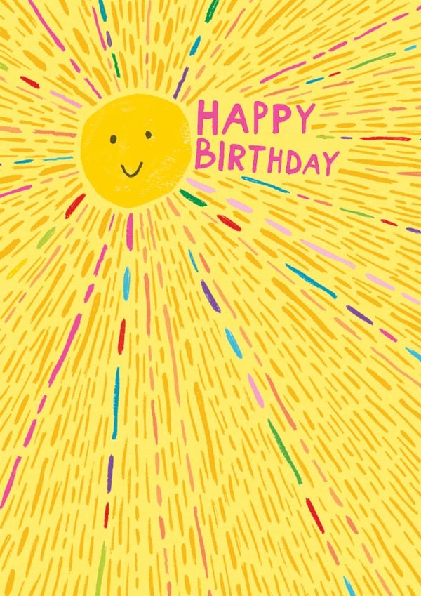 Cute Birthday Card - Sun Beams created by Paper Salad