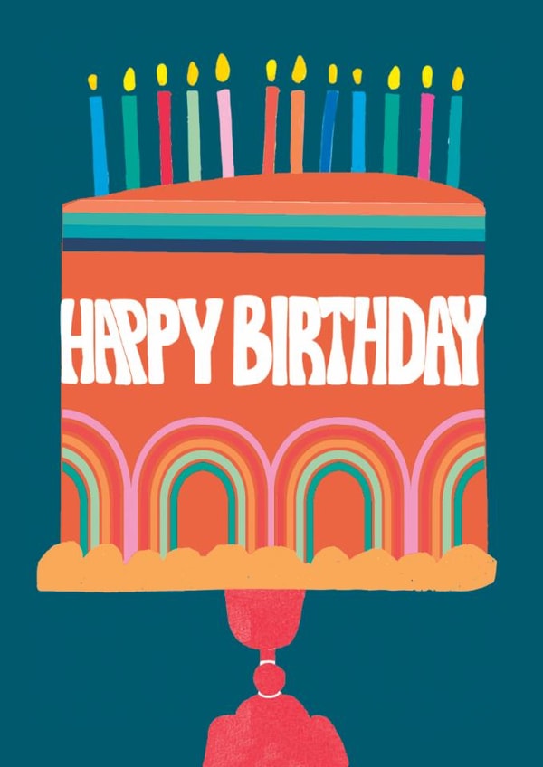Classic Birthday Card - Retro Cake created by Paper Salad