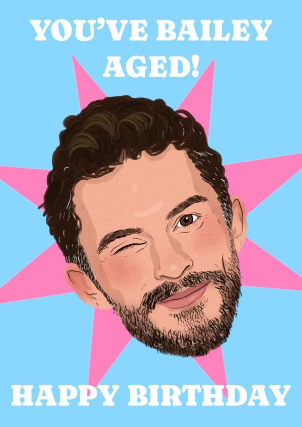 Funny Birthday Card - Jonathan Bailey - Barely Aged created by The Queer Store