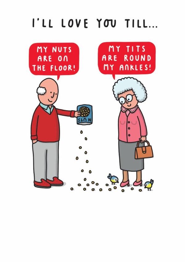 I'll Love You Till... Funny Valentine or Anniversary Card created by mungo and shoddy