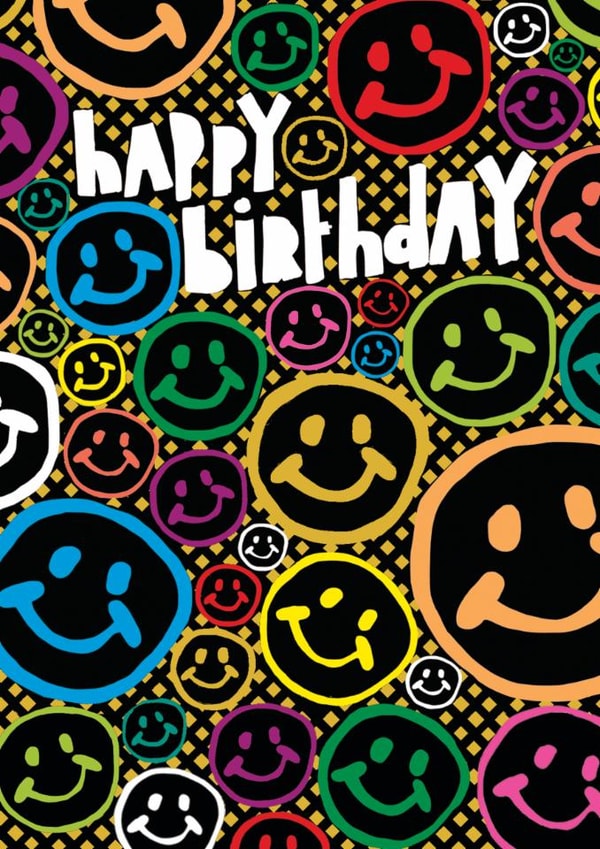 Classic Birthday Card - For Him - Smiley Faces created by Paper Salad