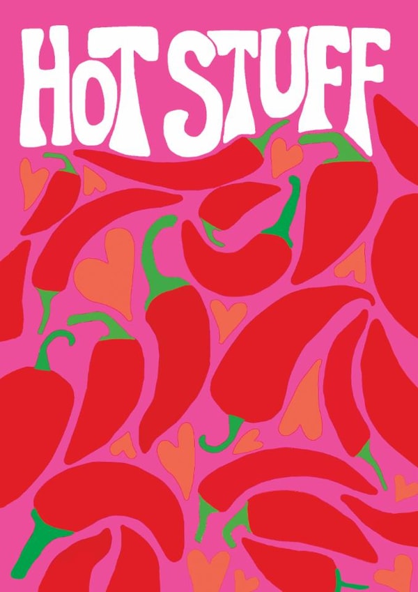 Fun Anniversary Card - Hot Stuff - Chillies created by Paper Salad