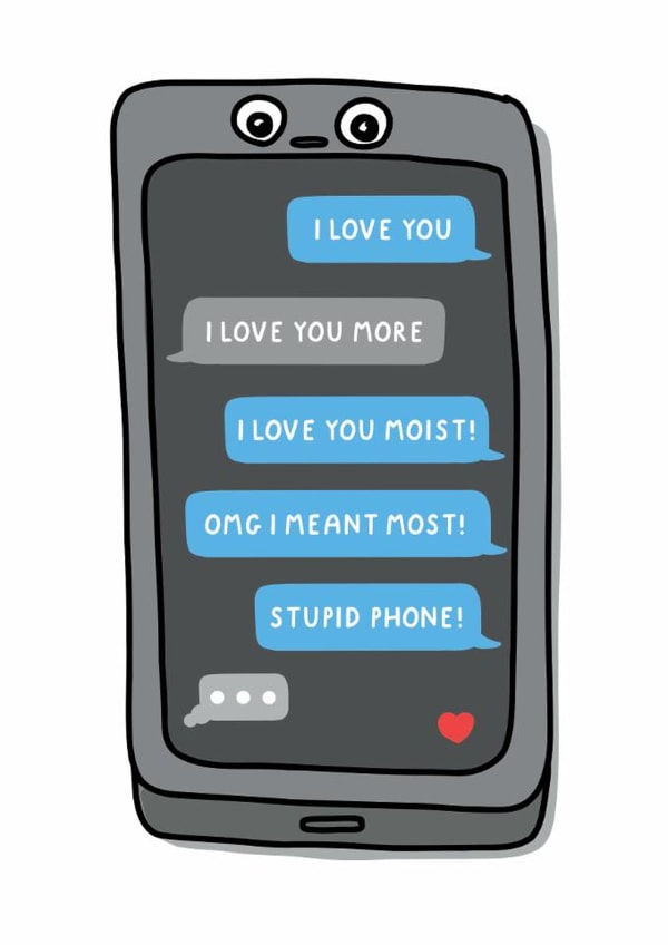 I Love You Moist. Funny Valentine's Day or Anniversary Card. created by mungo and shoddy