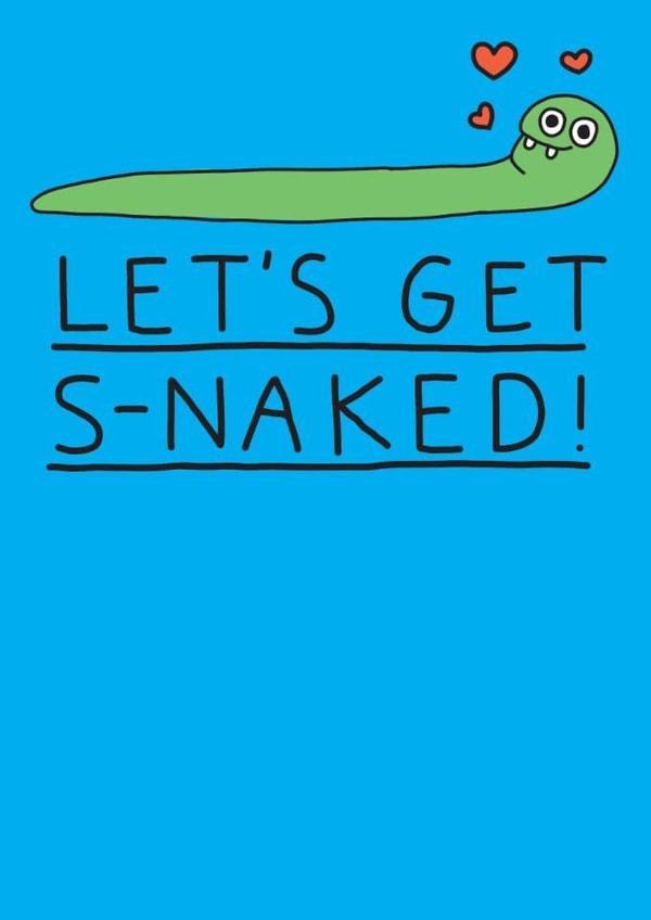 Let's Get S-naked! Funny Valentine's Day or Anniversary Card. created by mungo and shoddy