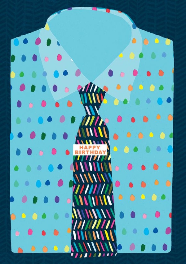 Classic Birthday Card - Colourful Shirt And Tie created by Paper Salad