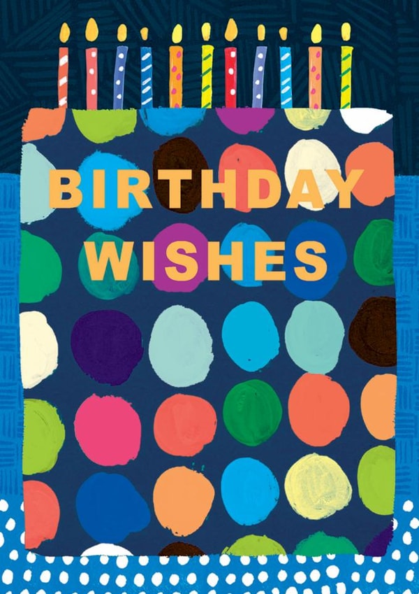 Classic Birthday Card - Colourful Dotty Cake created by Paper Salad