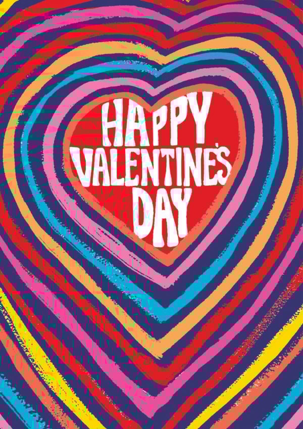 Classic Valentine's Day Card - Heart Beams created by Paper Salad