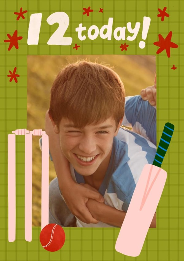 Classic Birthday Card - 12th - Cricket created by Carla Ellis