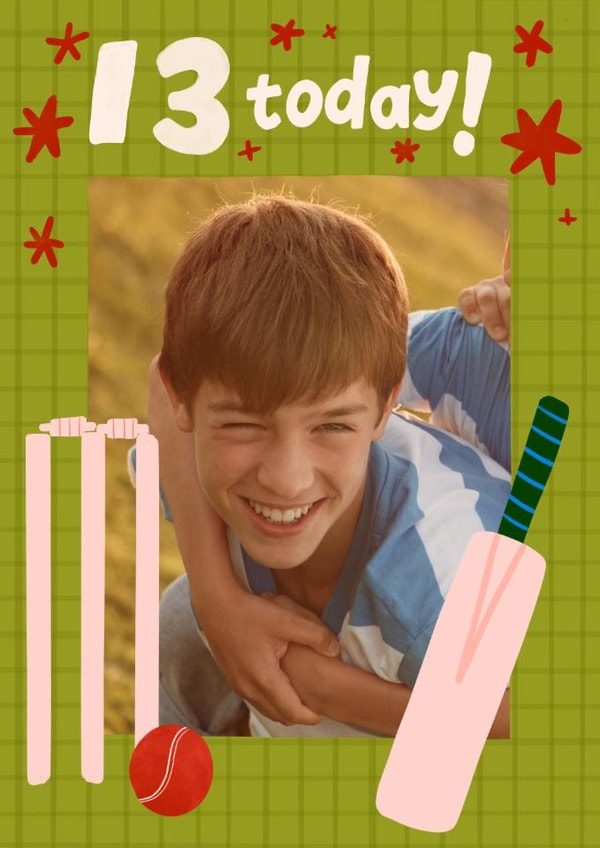 Classic Birthday Card - 13th - Cricket created by Carla Ellis