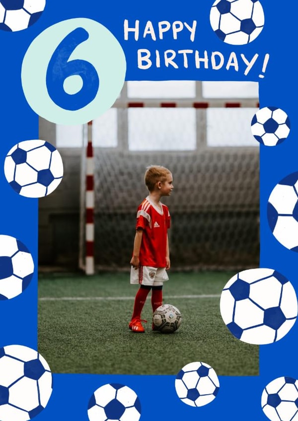 Classic 6th Birthday Card - For Him - Football created by Carla Ellis