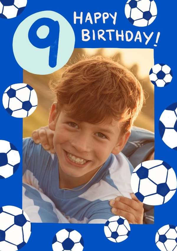 Classic 9th Birthday Card - Football - For Him created by Carla Ellis