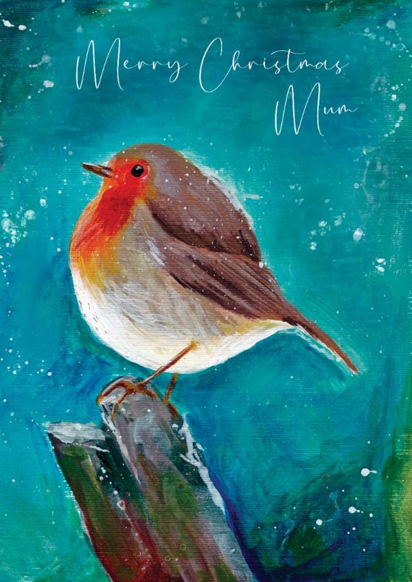 Traditional Christmas Card - For Mum - Robin created by Giddy Kipper