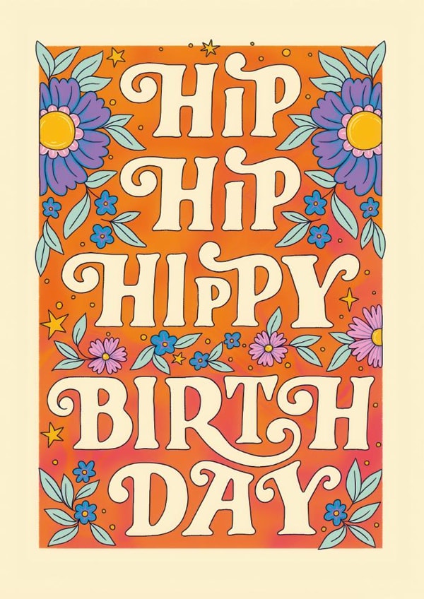 Pretty Birthday Card – Retro Florals created by Ohh Deer