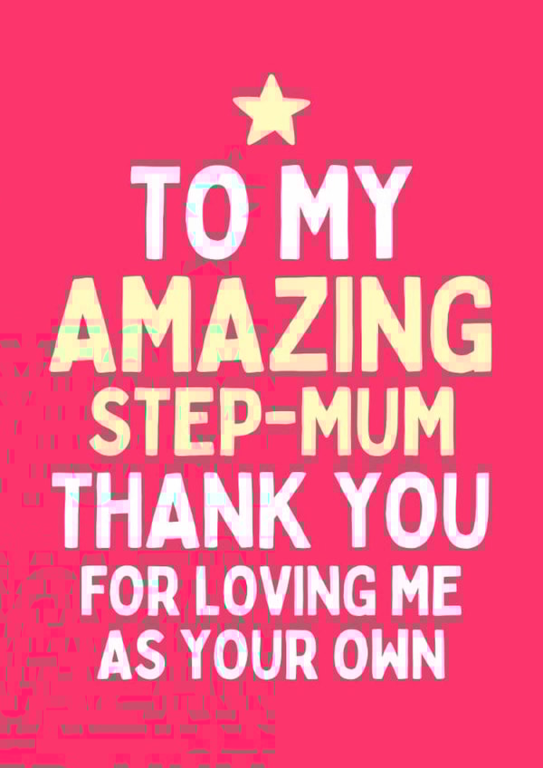 Heartfelt Mother's Day Card - For Step Mum - Loving Me As Your Own created by Sundiva Designs
