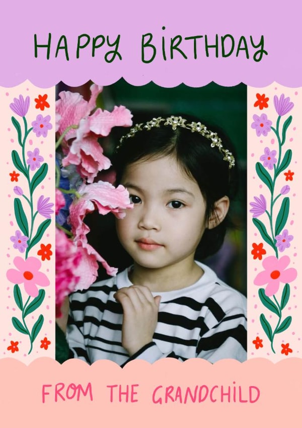 Pretty Floral Birthday Card for Grandma - Happy Birthday From the Grandchild created by Carla Ellis