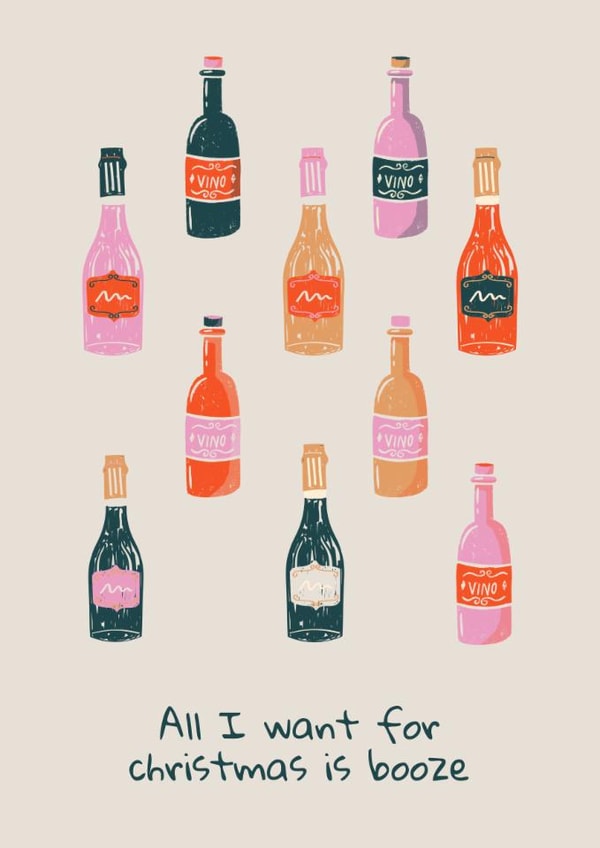 Simple Christmas card for those who like a drink created by Anna Green