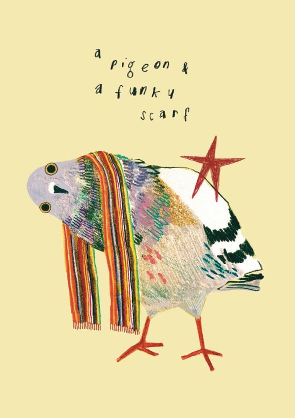 Winter Pigeon Card created by A Does Art