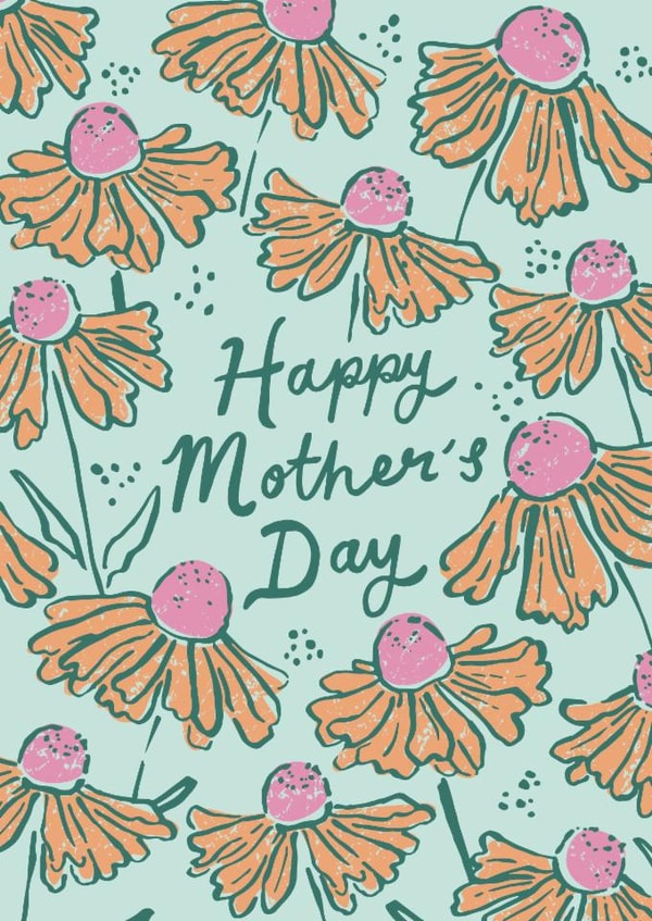 Pretty Mother's Day card for Mum - Flowers - Happy Mother's Day created by Embletree Designs