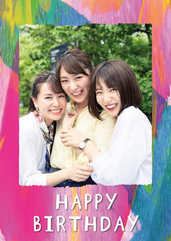 Classic Birthday Card - Abstract Paint created by size3art