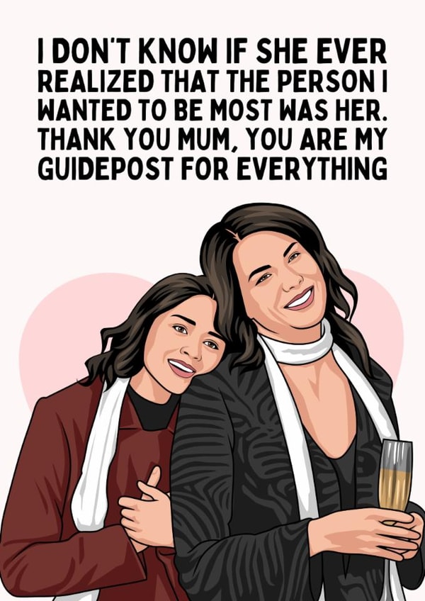 Heartfelt Mother's Day Card - Rory Gilmore Graduation Speech - Gilmore Girls created by Sundiva Designs