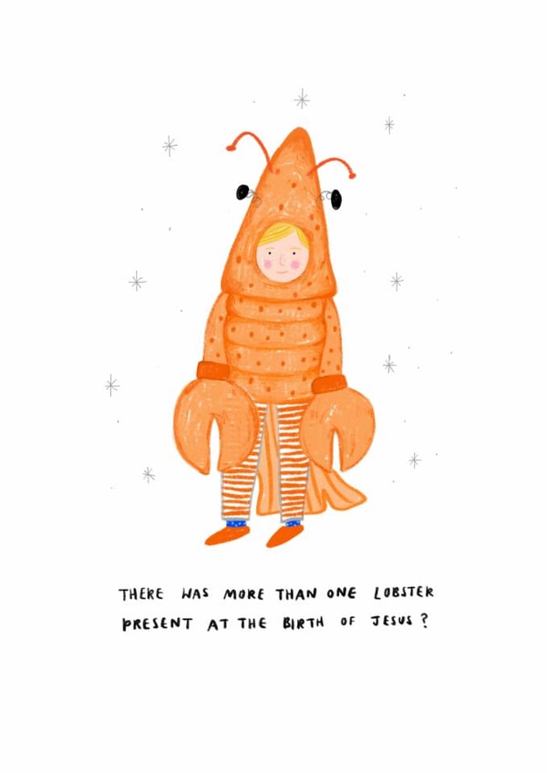 Cute Love Actually Lobster Christmas Card created by Corrin Strain