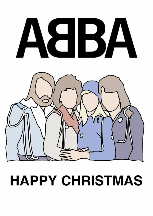 ABBA Happy Christmas - ABBA themed Christmas Card created by Table 8