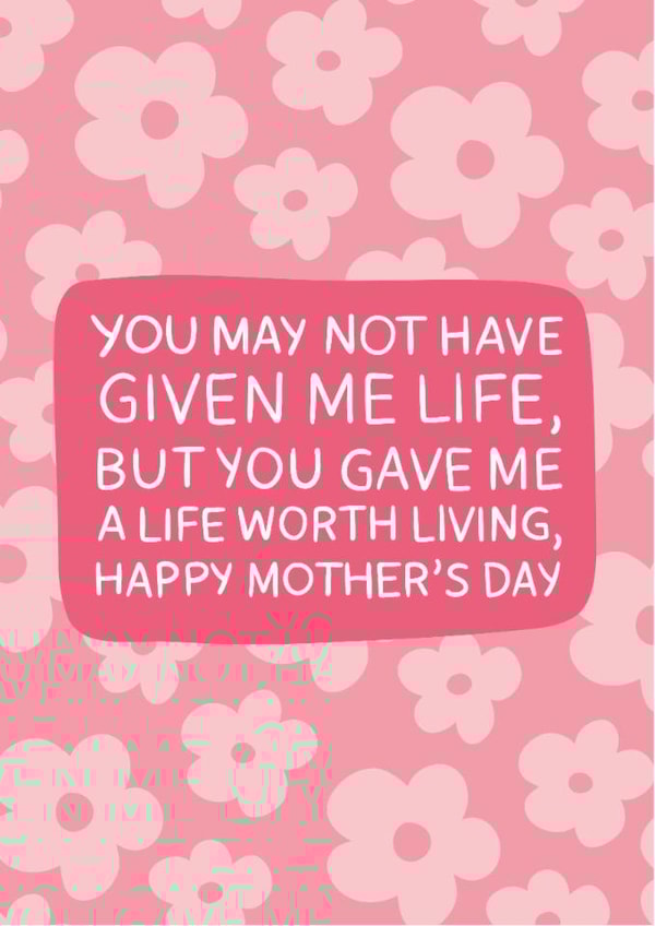 Heartfelt Mother's Day Card - For Stepmum - Gave Me Life created by TeePee Creations