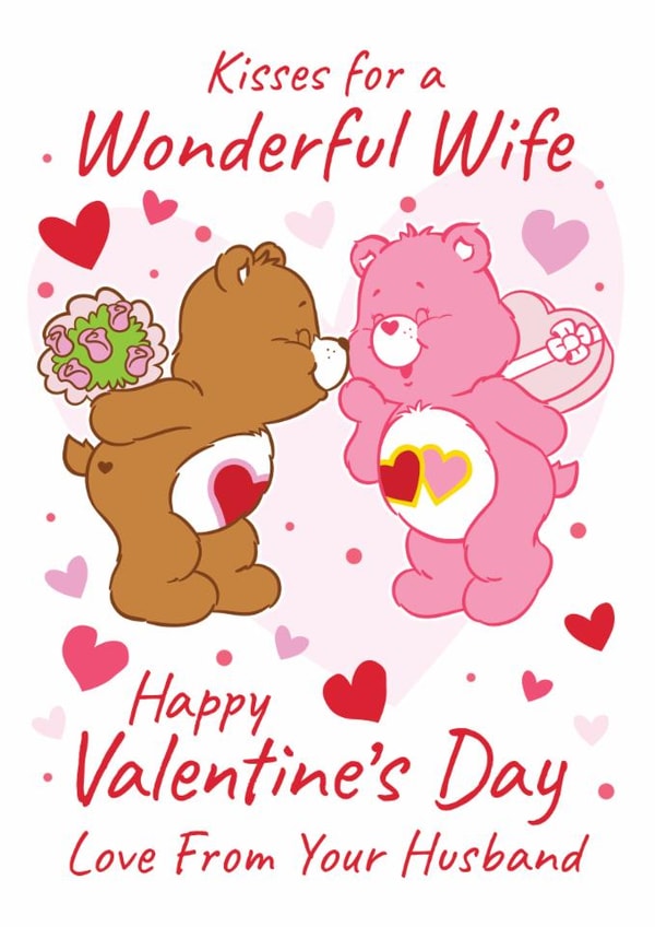 Cute Valentine’s Day Card - For Wife – Care Bears Love Card created by Danilo