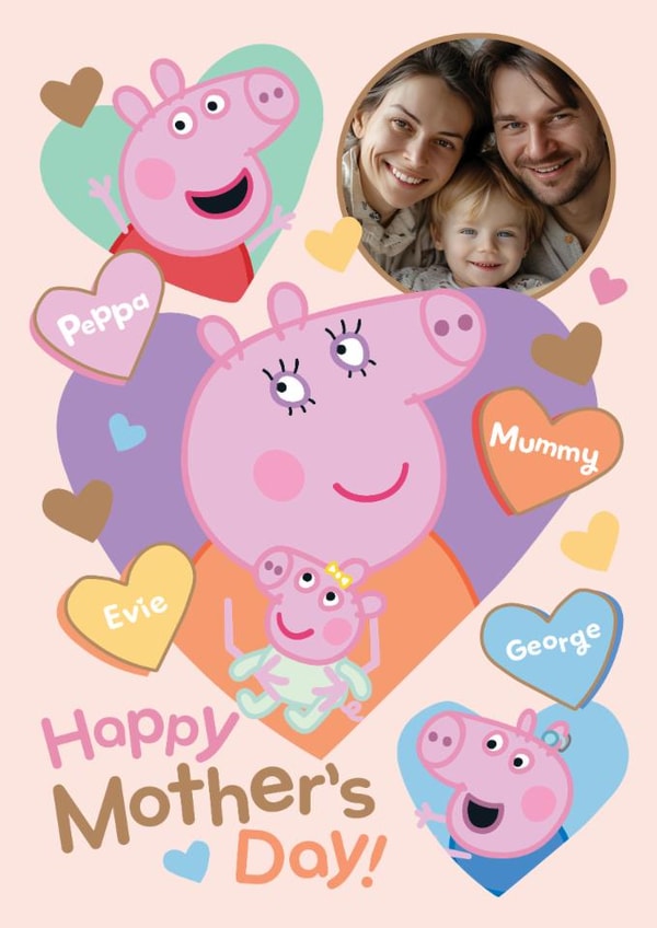 Cute Mother’s Day Photo Card – Peppa Pig Personalised Card created by Danilo