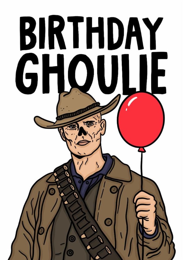 Fun Birthday Card - Fallout - The Ghoul created by Studio Doodles