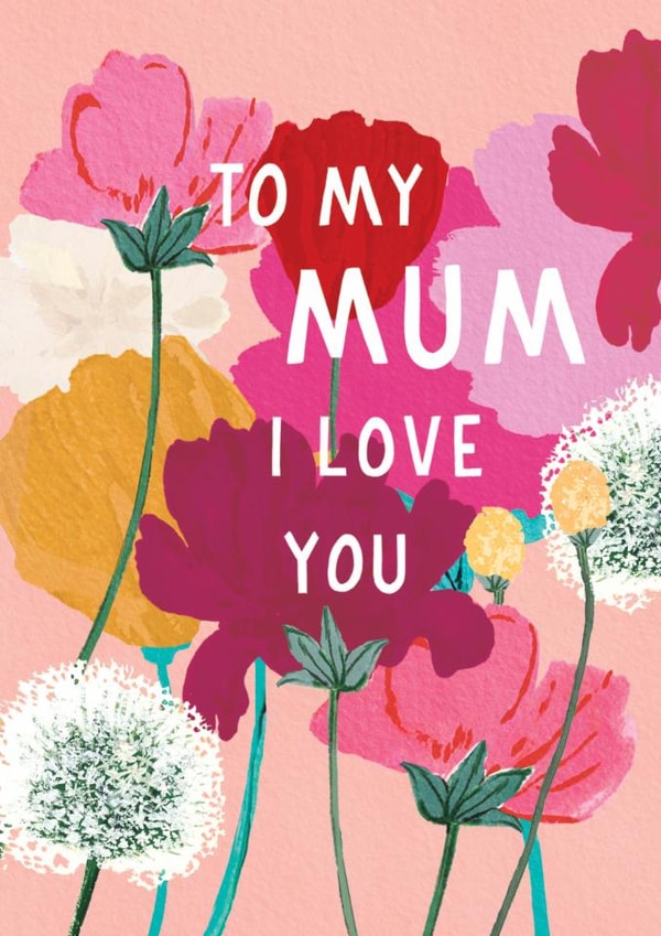 Pretty Birthday/Mother's Day Card - Pink Floral Bunch created by Louise Tiler