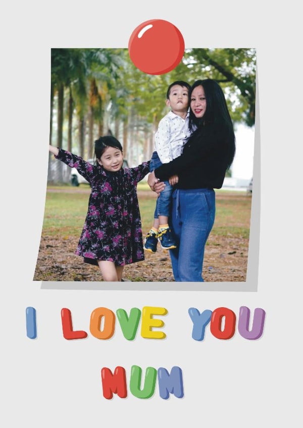 Classic Mother’s Day Card - I Love You Mum - Fridge Magnets created by Sophie Kent Illustration