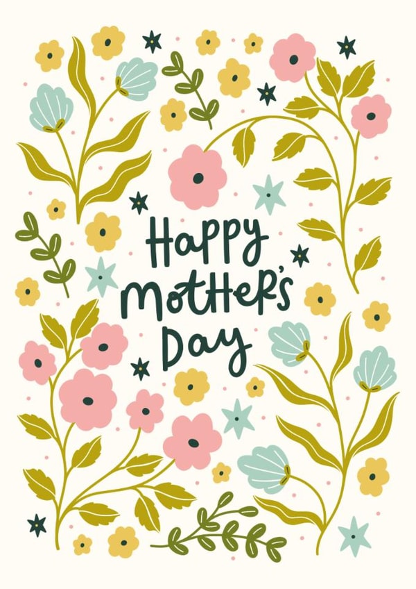 Classic Mother's Day Card - Florals - Stars created by Abbie Imagine
