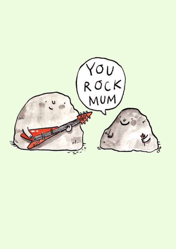 Cute Mother's Day Card - You Rock Mum! created by Jelly Armchair