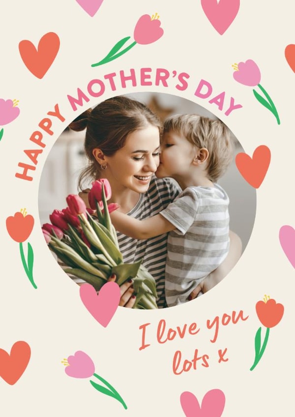 Pretty Mother’s Day Card - Hearts And Tulips created by Helen Thompson