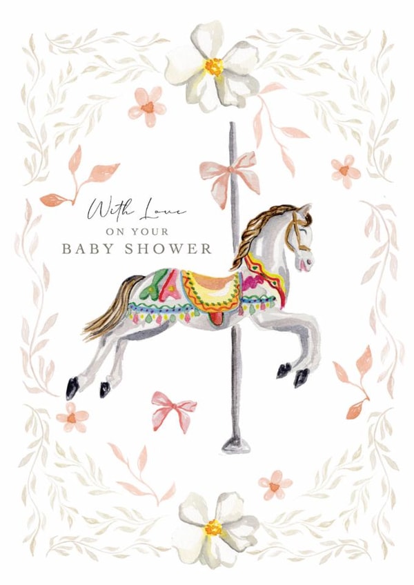 Whimsy Baby Shower carousel card created by Samantha
