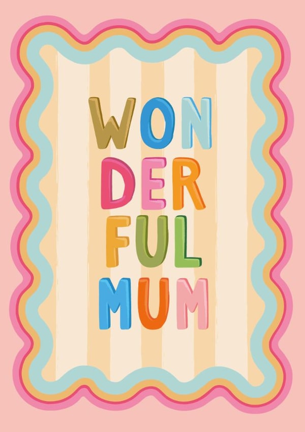 Classic Mother's Day Card - Wonderful Mum created by The Pattern Press