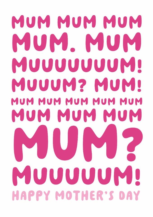 Funny Mother's Day Card to Mum from the Kids, Motherhood, Relatable, Nagging created by Kreate Paper Co.