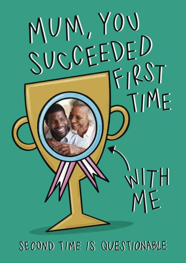 Funny Mother's Day Card - Firs Born Trophy - Sibling Rivalry created by Muses & May 